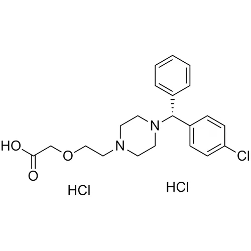 一般名：レボセチリジン塩酸塩｜化学式：C21H25ClN2O3・2HCl｜CAS番号：130018-87-0