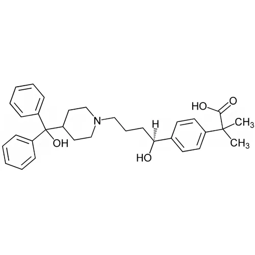 総称名：フェキソフェナジン｜化学式：C32H39NO4｜CAS番号：83799-24-0