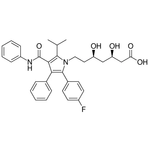 総称名：アトルバスタチン｜化学式：C33H35FN2O5｜CAS番号：134523-00-5