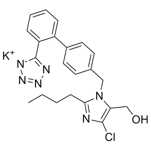 一般名：ロサルタンカリウム｜化学式：C22H22ClKN6O｜CAS番号：124750-99-8