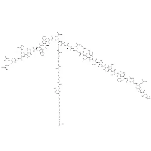 総称名：セマグルチド（遺伝子組換え）｜化学式：C187H291N45O59｜CAS番号：910463-68-2