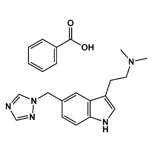 一般名：リザトリプタン安息香酸塩｜化学式：C15H19N5・C7H6O2｜CAS番号：145202-66-0