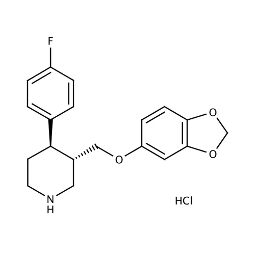 一般名：パロキセチン塩酸塩水和物｜化学式：C19H20FNO3・HCl・0.5H2O｜CAS番号：110429-35-1