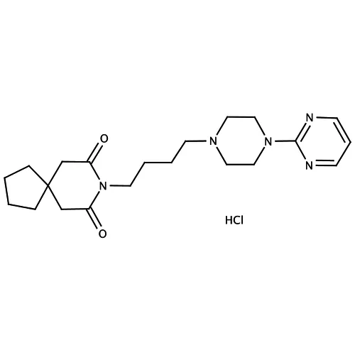 一般名：ブスピロン塩酸塩｜化学式：C21H31N5O2・HCl｜CAS番号：33386-08-2