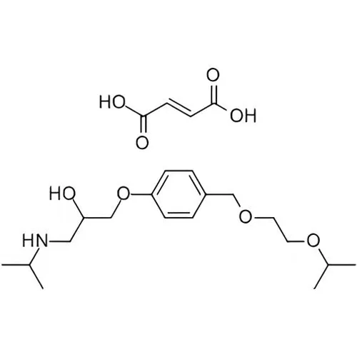 一般名：ビソプロロールフマル酸塩｜化学式：C18H31NO4・1/2C4H4O4｜CAS番号：104344-23-2