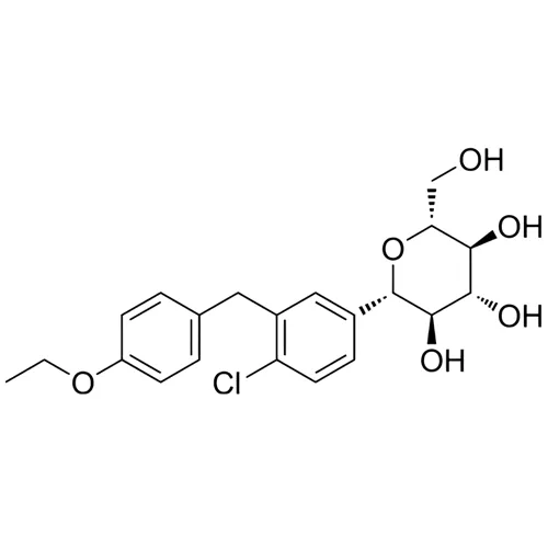 総称名：ダパグリフロジン｜化学式：C21H25ClO6｜CAS番号：461432-26-8