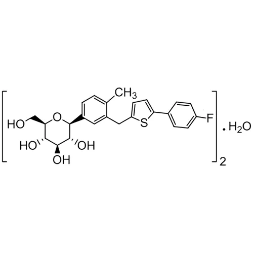 一般名：カナグリフロジン水和物｜化学式：2（C24H25FO5S）.H2O｜CAS番号：928672-86-0