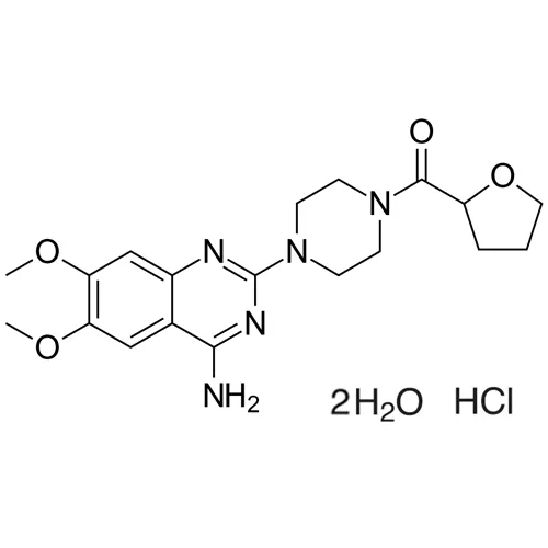 一般名：テラゾシン塩酸塩水和物｜化学式：C19H25N5O4・2H2O・HCl｜CAS番号：70024-40-7