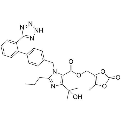 総称名：オルメサルタン｜化学式：C24H26N6O3｜CAS番号：144689-24-7