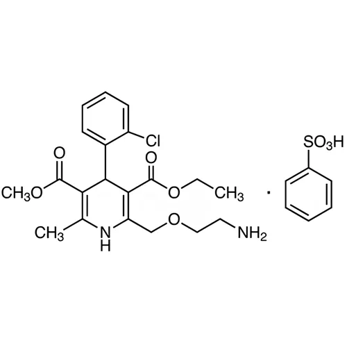 一般名：アムロジピンベシル酸塩｜化学式：C20H25ClN2O5・C6H6O3S｜CAS番号：111470-99-6