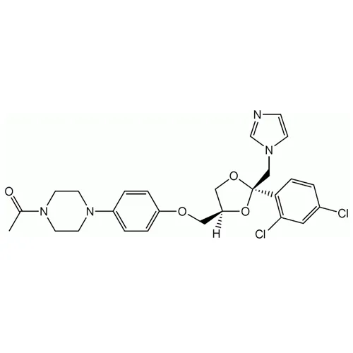 総称名：ケトコナゾール｜化学式：C26H28Cl2N4O4｜CAS番号：65277-42-1