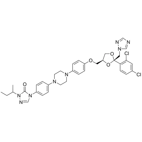 総称名：イトラコナゾール｜化学式：C35H38Cl2N8O4｜CAS番号：84625-61-6
