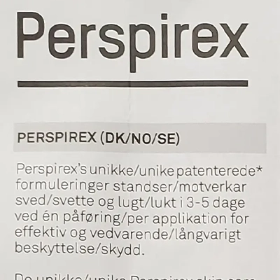 パースピレックスオリジナル15％の取扱説明書