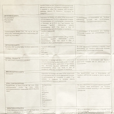 タフェロEM10mgの取扱説明書
