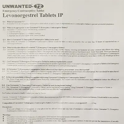 アンウォンテッド721.5mgの取扱説明書