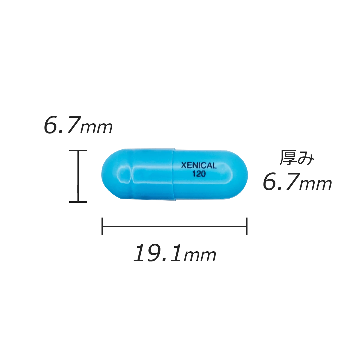 カプセル剤の計測値のサムネイル画像