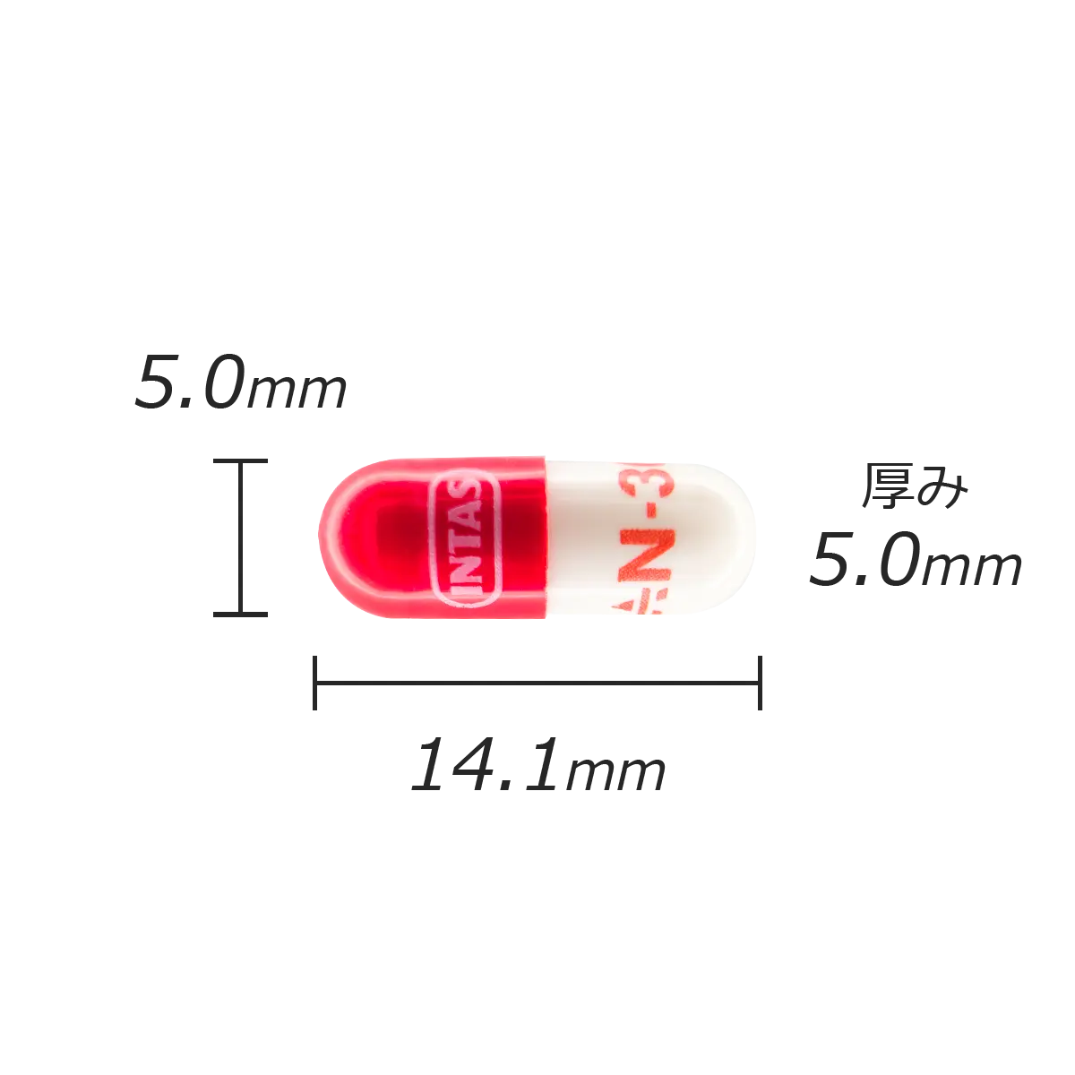 カプセル剤の計測値のサムネイル画像