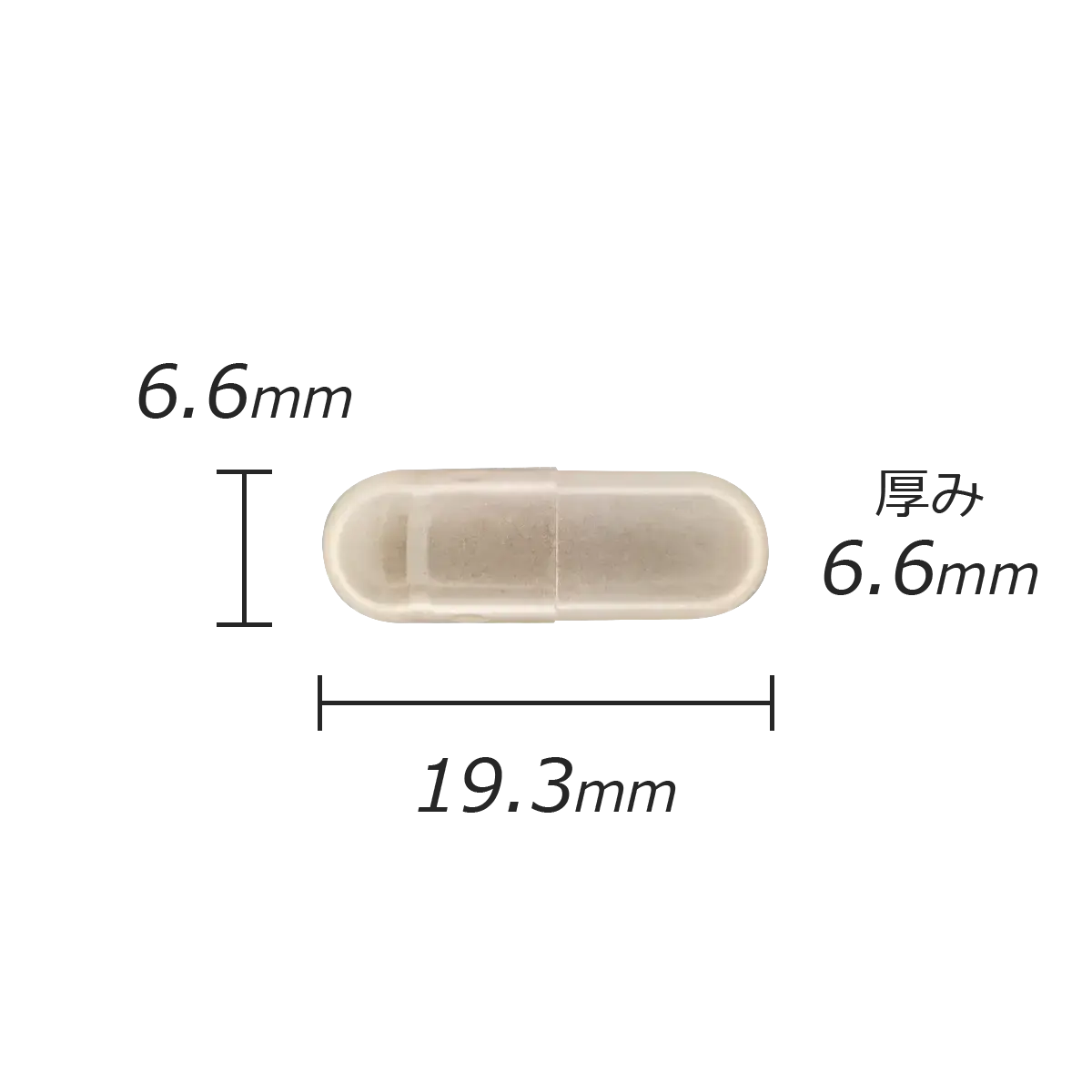 カプセル剤の計測値のサムネイル画像