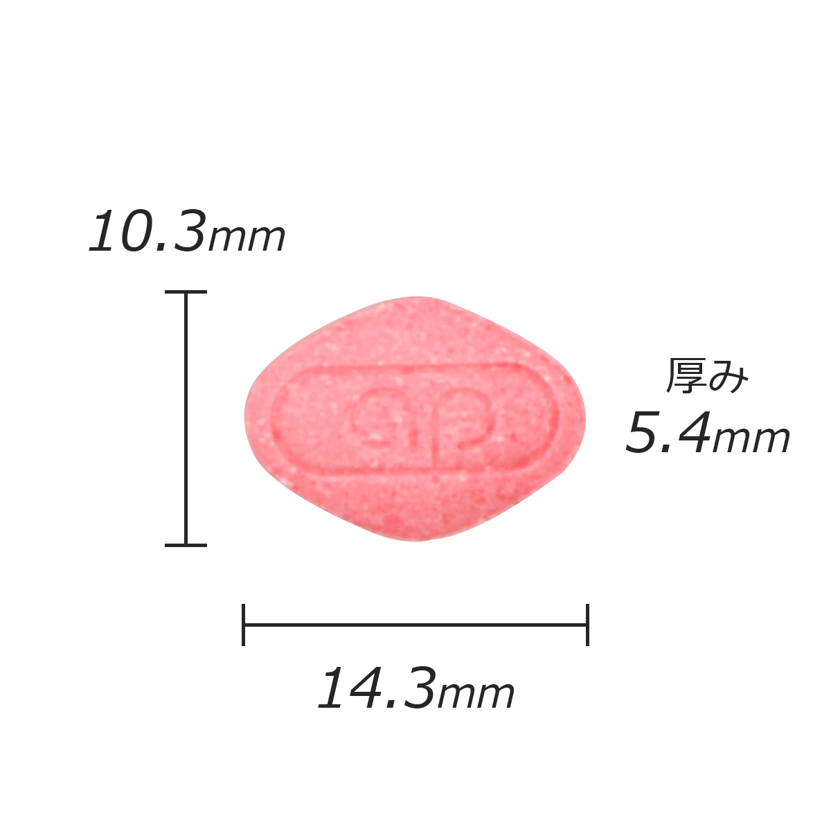 錠剤の計測値のサムネイル画像