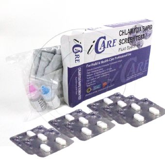 クラミジア検査キット&クラミジア治療薬セットの画像