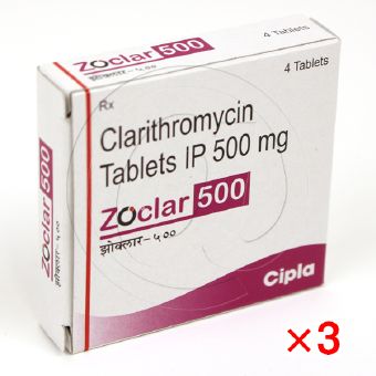 ゾクラー500mg(クラリシッドジェネリック)【3箱セット】の画像
