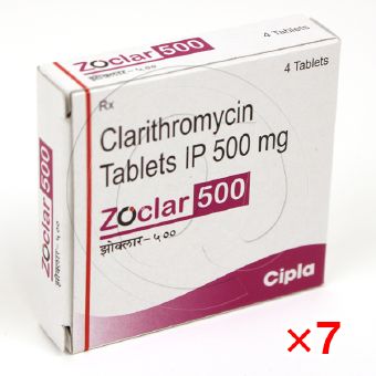ゾクラー500mg(クラリシッドジェネリック)【7箱セット】の画像