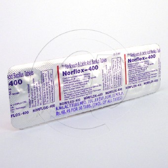 ノルフロックス400mg(バクシダールジェネリック)【5シートセット】の画像