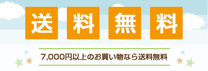 7,000円以上のお買い物なら送料無料!